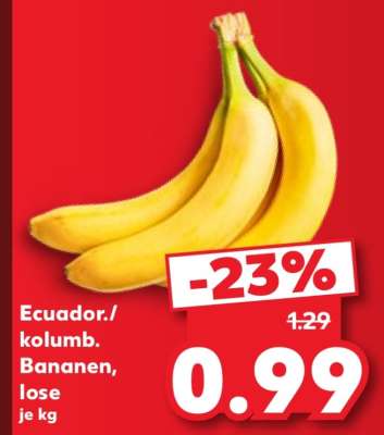 Ecuador./kolumb. Bananen, lose je kg