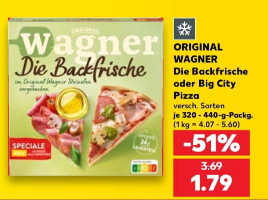 ORIGINAL WAGNER Die Backfrische oder Big City Pizza