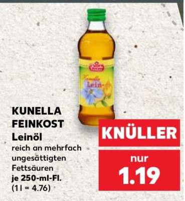 KUNELLA FEINKOST Leinöl