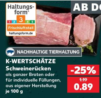 K-WERTSCHÄTZE Schweinerücken