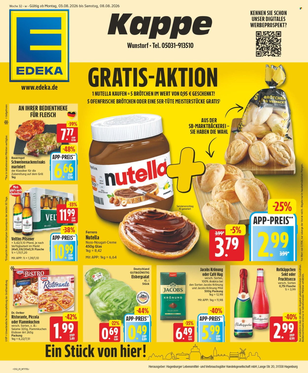 Edeka Prospekte  - 3.08.2026 - 8.08.2026. Seite 1