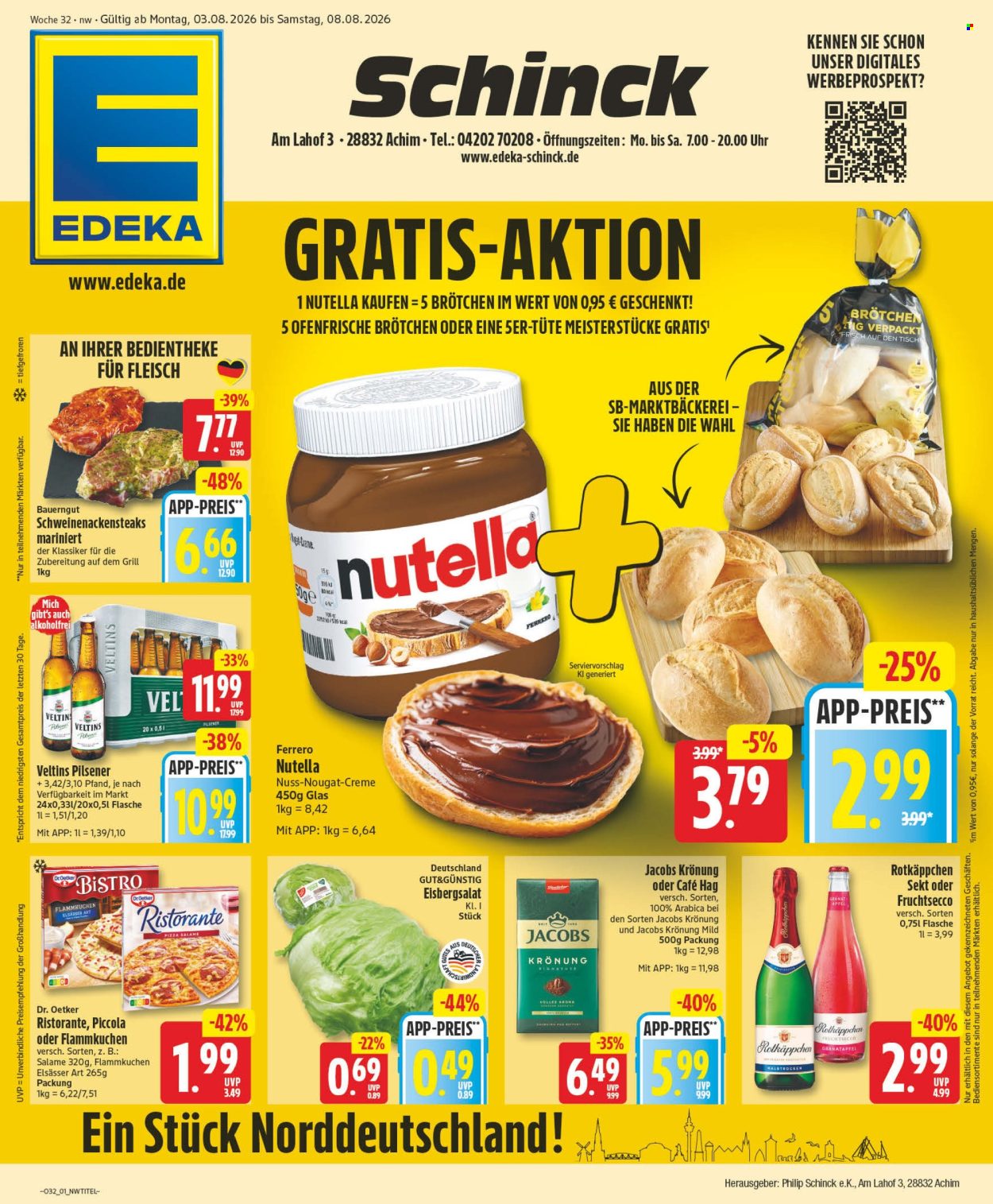 Edeka Prospekte  - 3.08.2026 - 8.08.2026. Seite 1