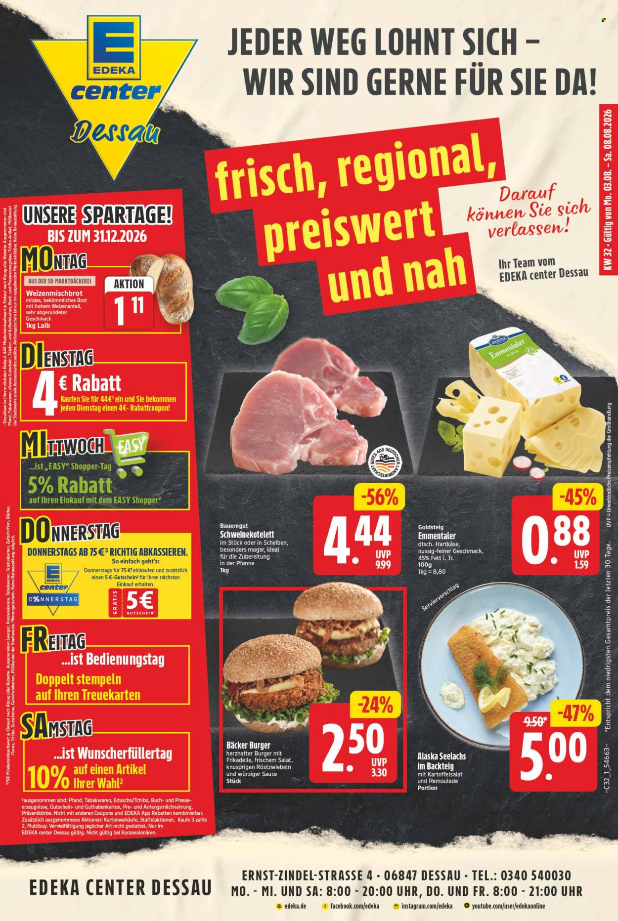 E center Prospekte  - 3.08.2026 - 8.08.2026. Seite 1