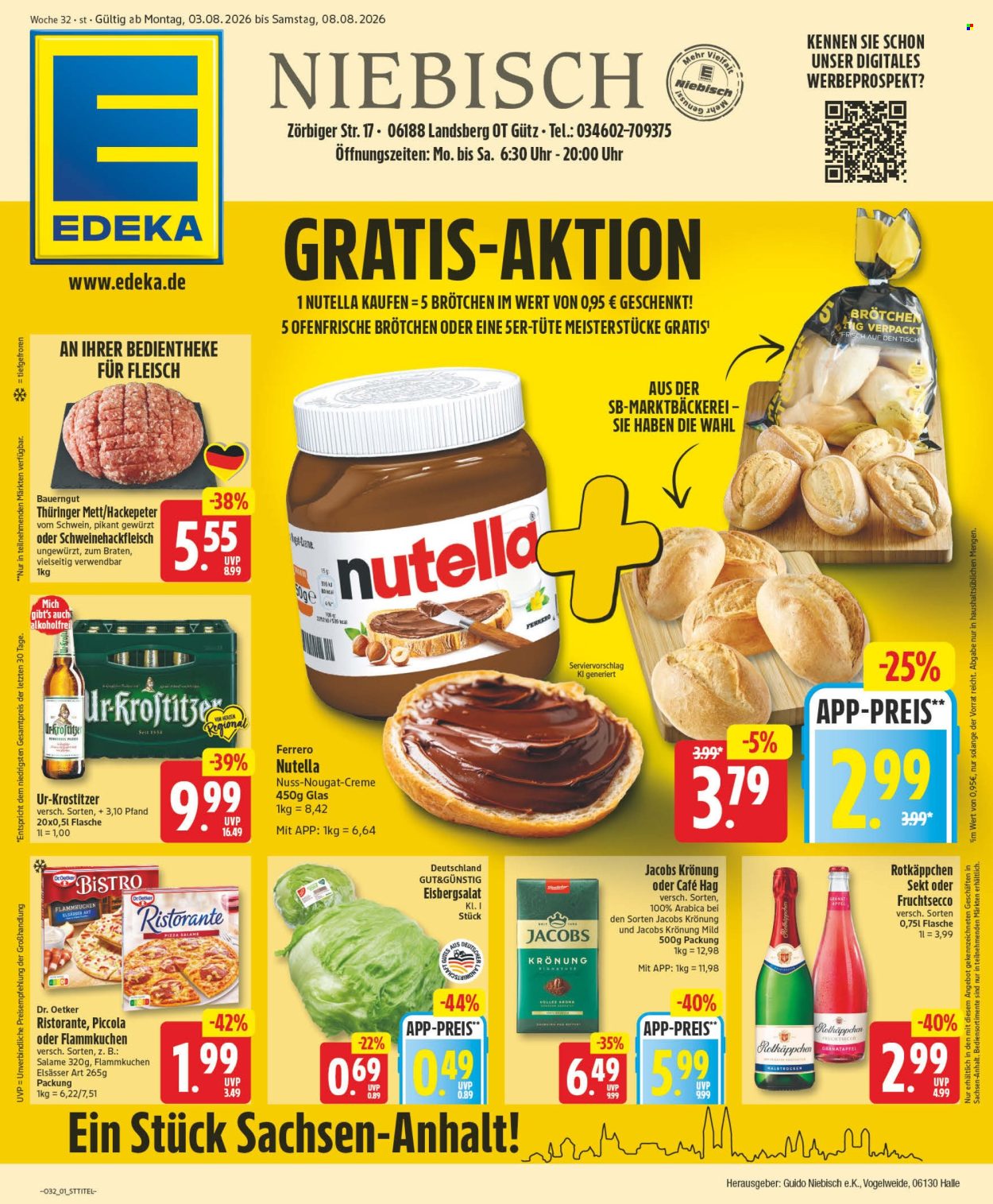 Edeka Prospekte  - 3.08.2026 - 8.08.2026. Seite 1