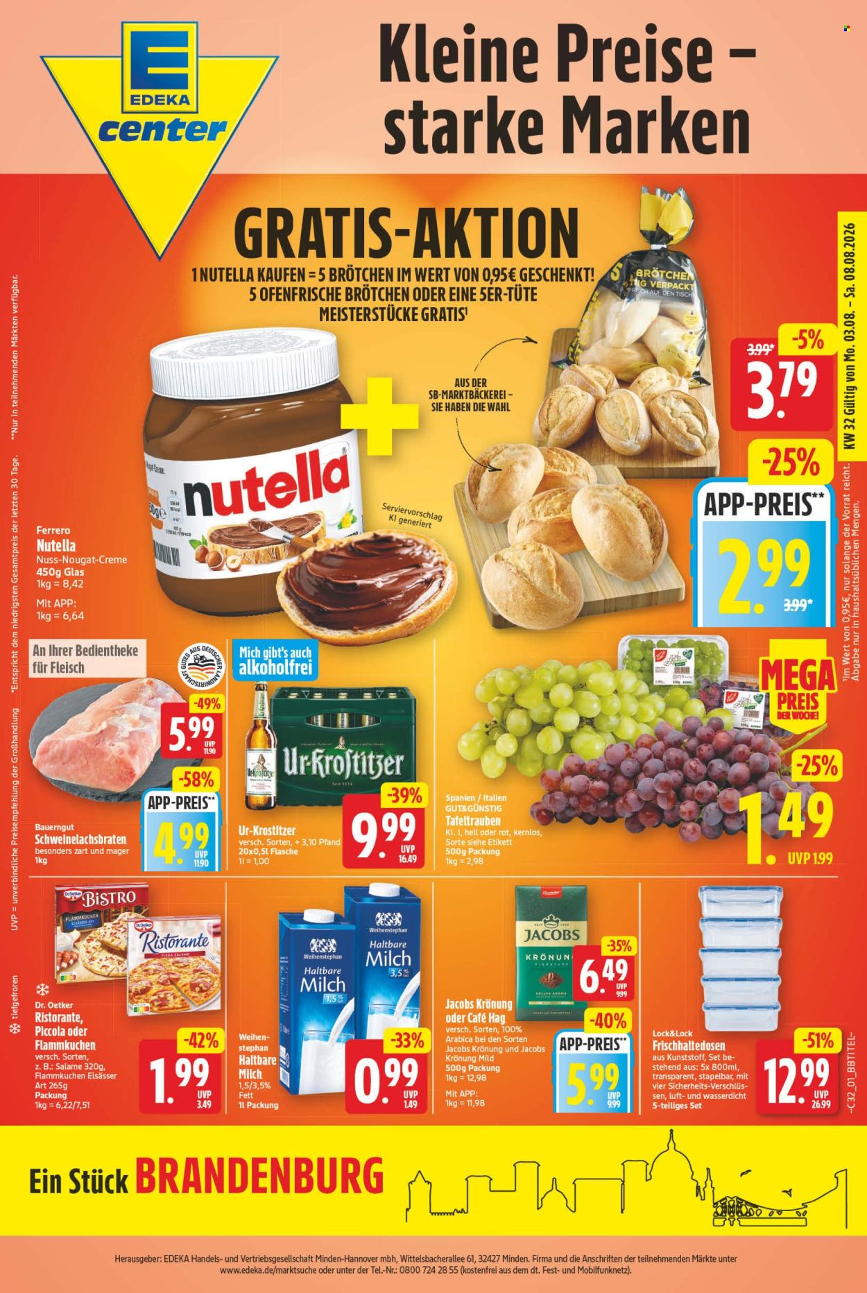 E center Prospekte  - 3.08.2026 - 8.08.2026. Seite 1