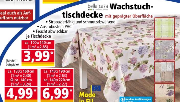 bella casa Wachstuchtischdecke