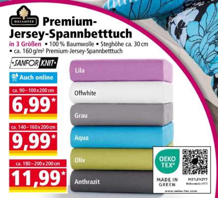 Premium-Jersey- Spannbetttuch
