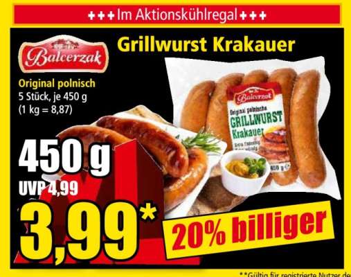 Grillwurst Krakauer