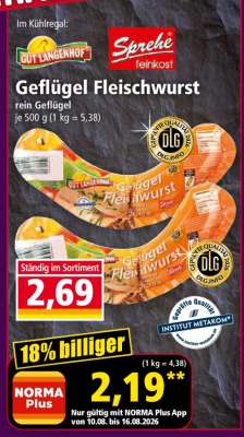 Geflügel Fleischwurst