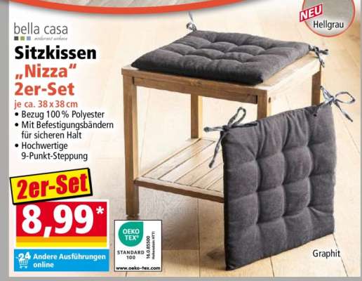 Sitzkissen „Nizza“ 2er-Set