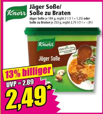 Jäger Soße/Soße zu Braten