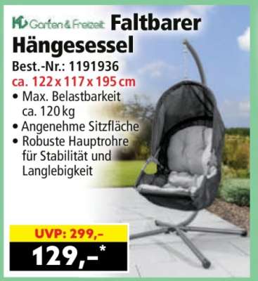 Faltbarer Hängesessel