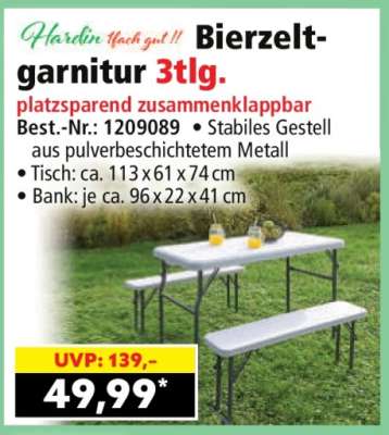 Bierzeltgarnitur 3tlg.