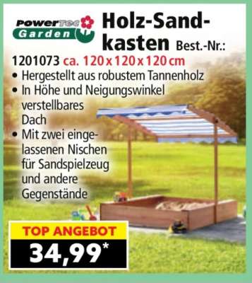 Holz-Sandkasten