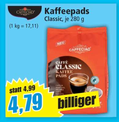 Kaffeepads Classic, je 280 g