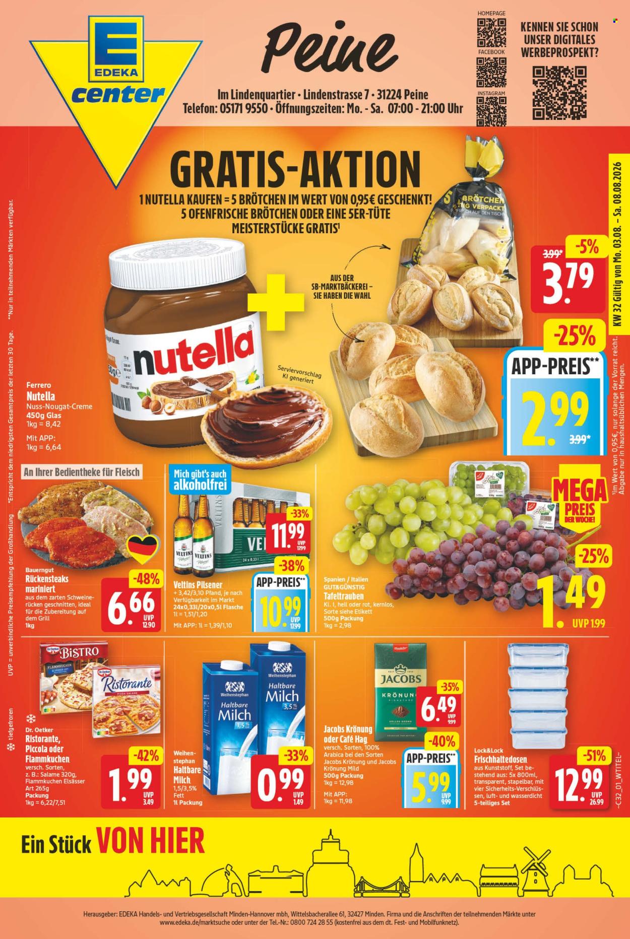 E center Prospekte  - 3.08.2026 - 8.08.2026. Seite 1
