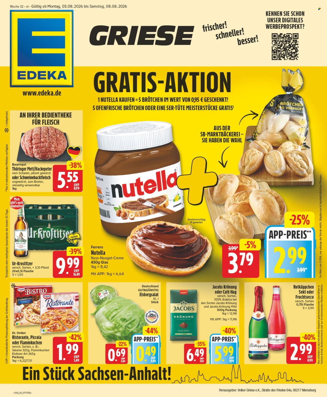 Edeka Prospekte  - 3.08.2026 - 8.08.2026. Seite 1