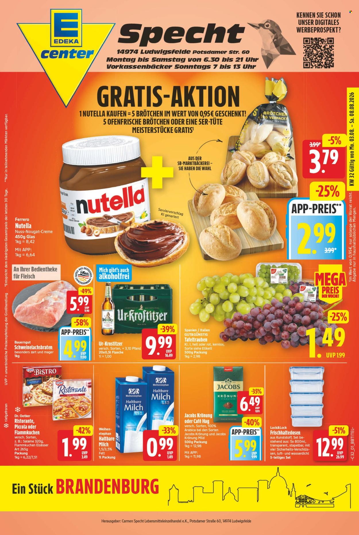 E center Prospekte  - 3.08.2026 - 8.08.2026. Seite 1