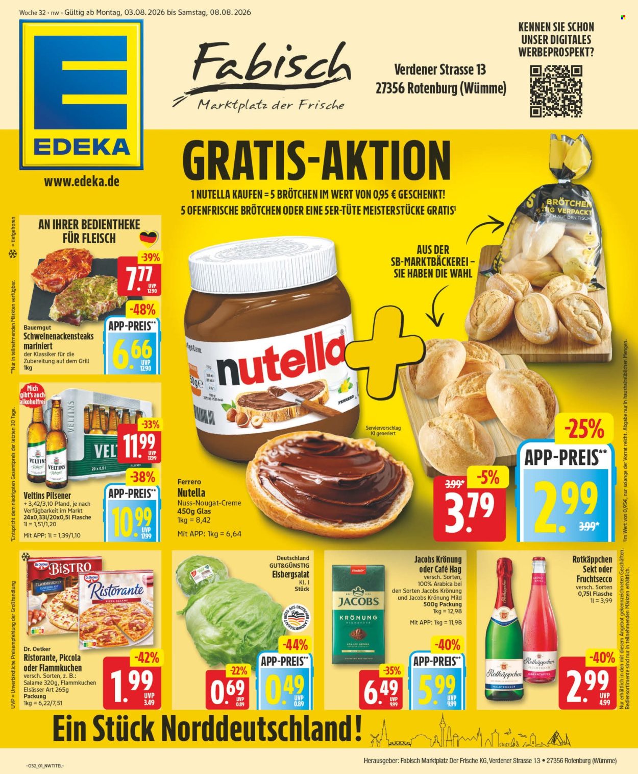 Edeka Prospekte  - 3.08.2026 - 8.08.2026. Seite 1
