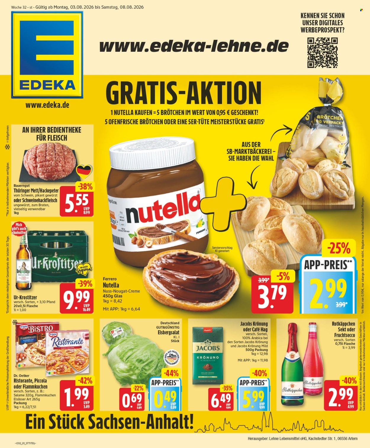 Edeka Prospekte  - 3.08.2026 - 8.08.2026. Seite 1