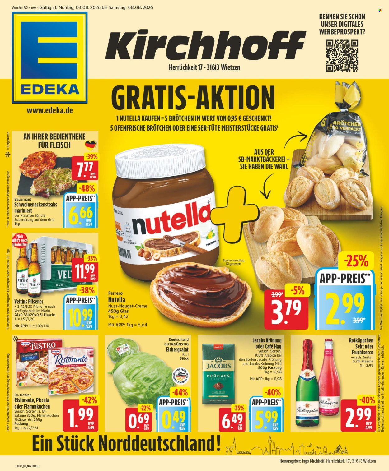 Edeka Prospekte  - 3.08.2026 - 8.08.2026. Seite 1