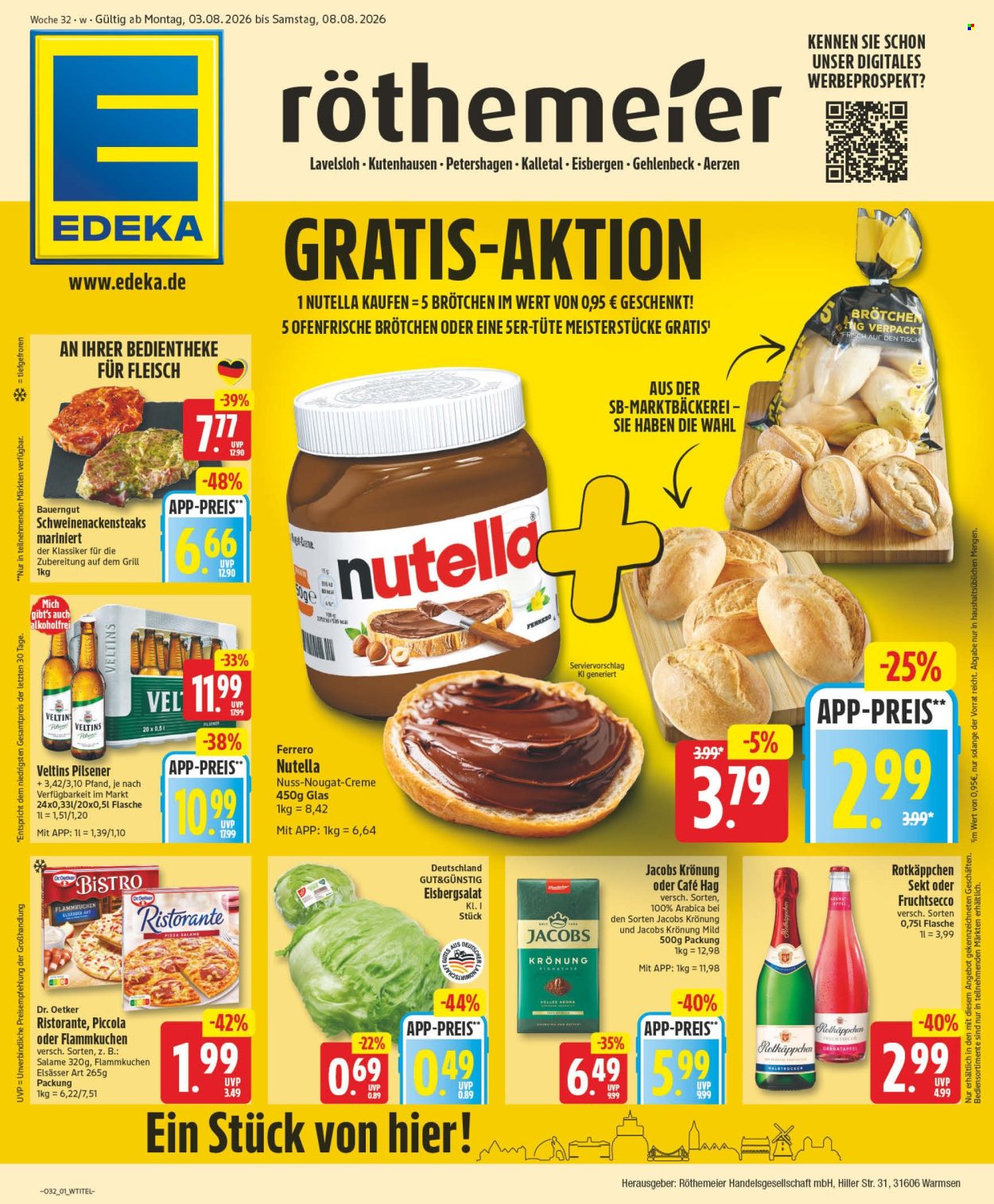 Edeka Prospekte  - 3.08.2026 - 8.08.2026. Seite 1