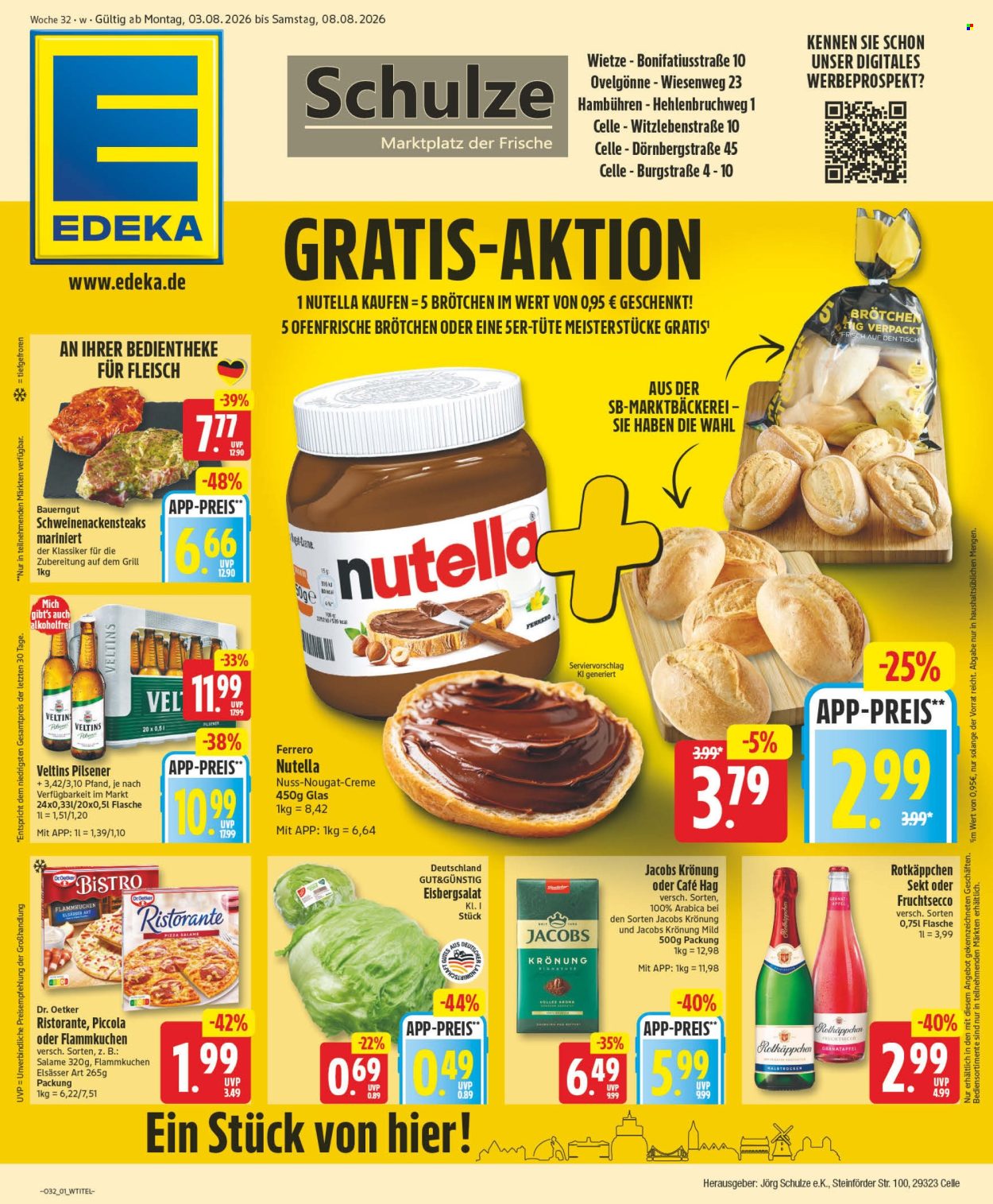 Edeka Prospekte  - 3.08.2026 - 8.08.2026. Seite 1