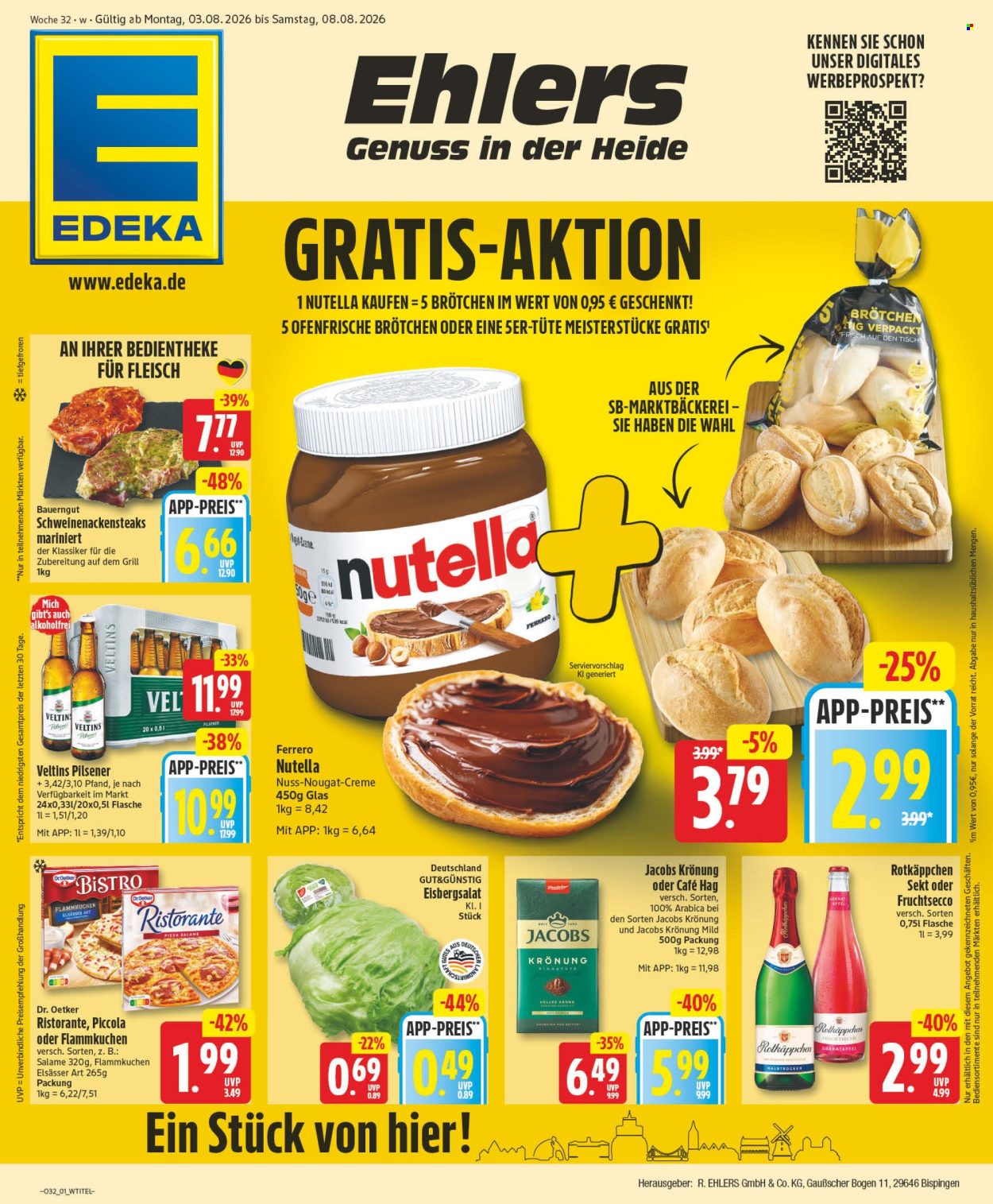 Edeka Prospekte  - 3.08.2026 - 8.08.2026. Seite 1