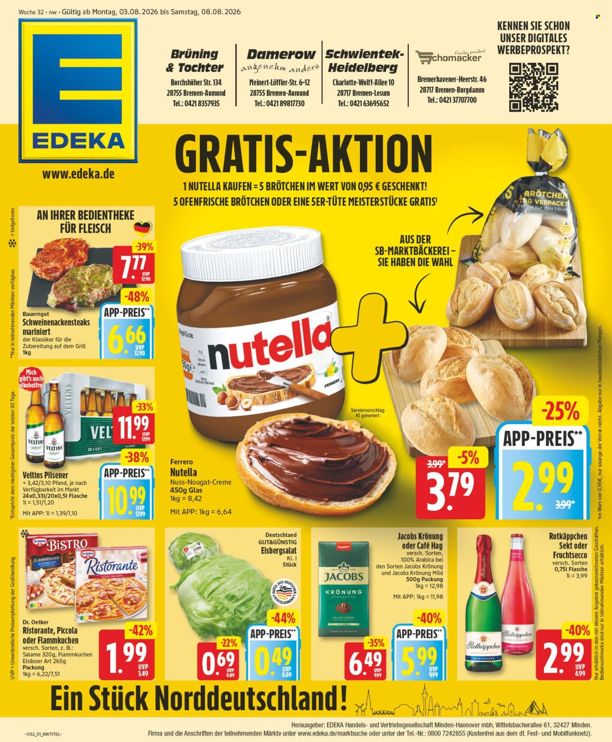 Edeka Prospekte  - 3.08.2026 - 8.08.2026. Seite 1