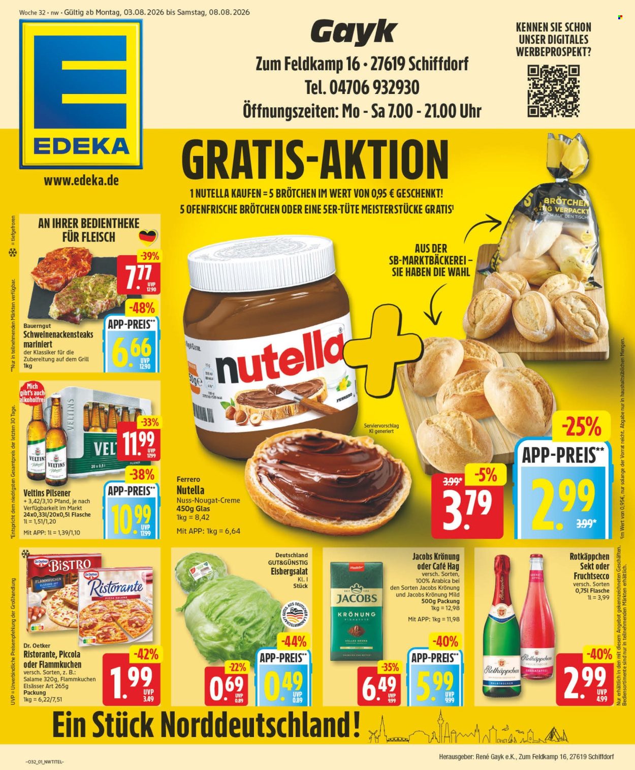 Edeka Prospekte  - 3.08.2026 - 8.08.2026. Seite 1