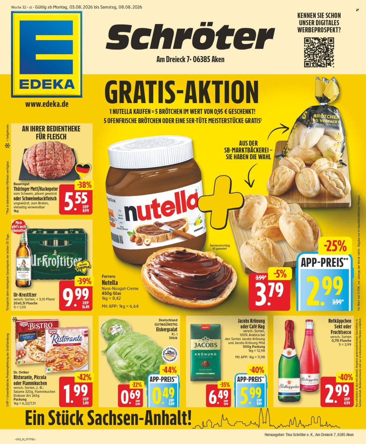 Edeka Prospekte  - 3.08.2026 - 8.08.2026. Seite 1