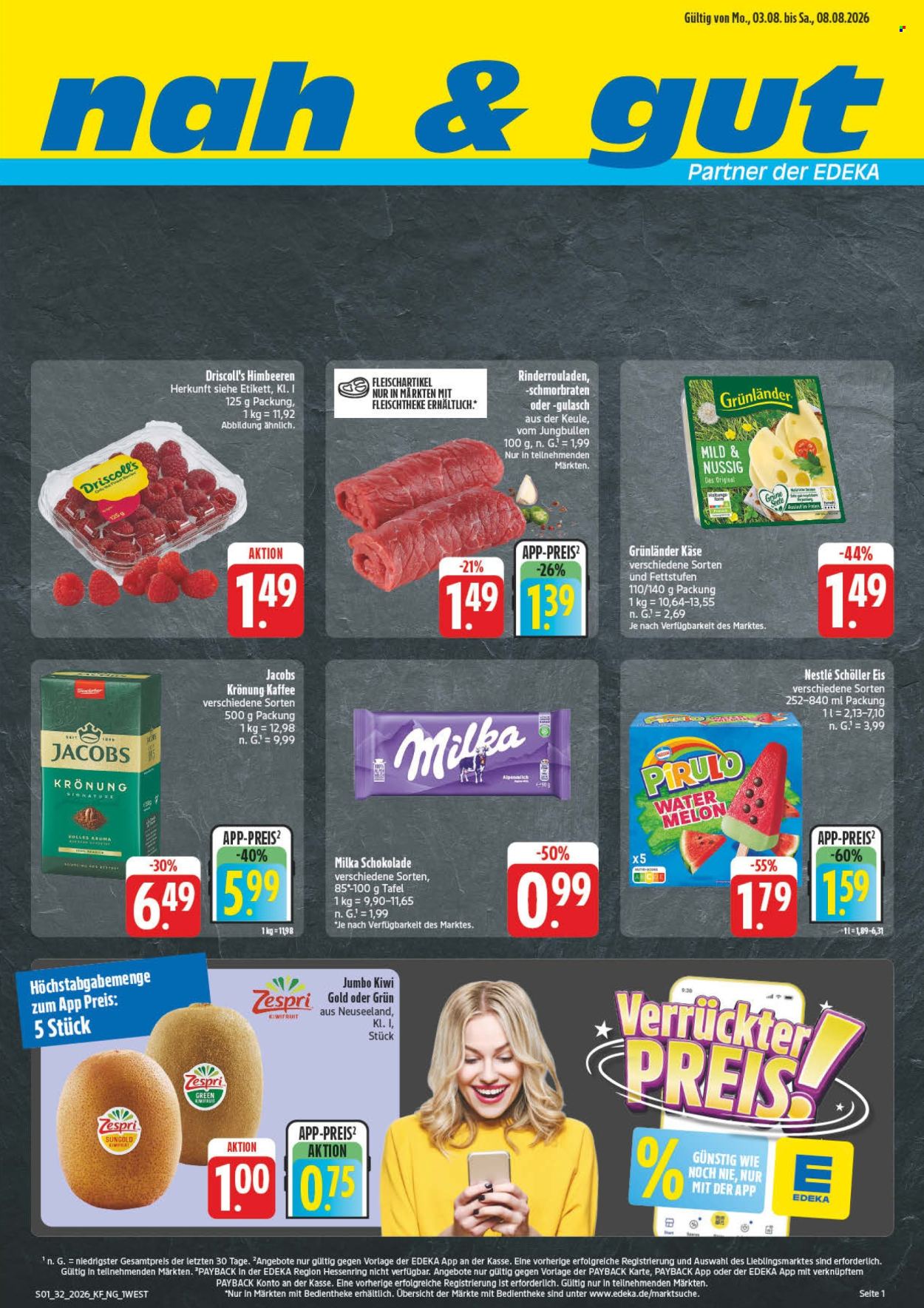 Edeka Prospekte  - 3.08.2026 - 8.08.2026. Seite 1