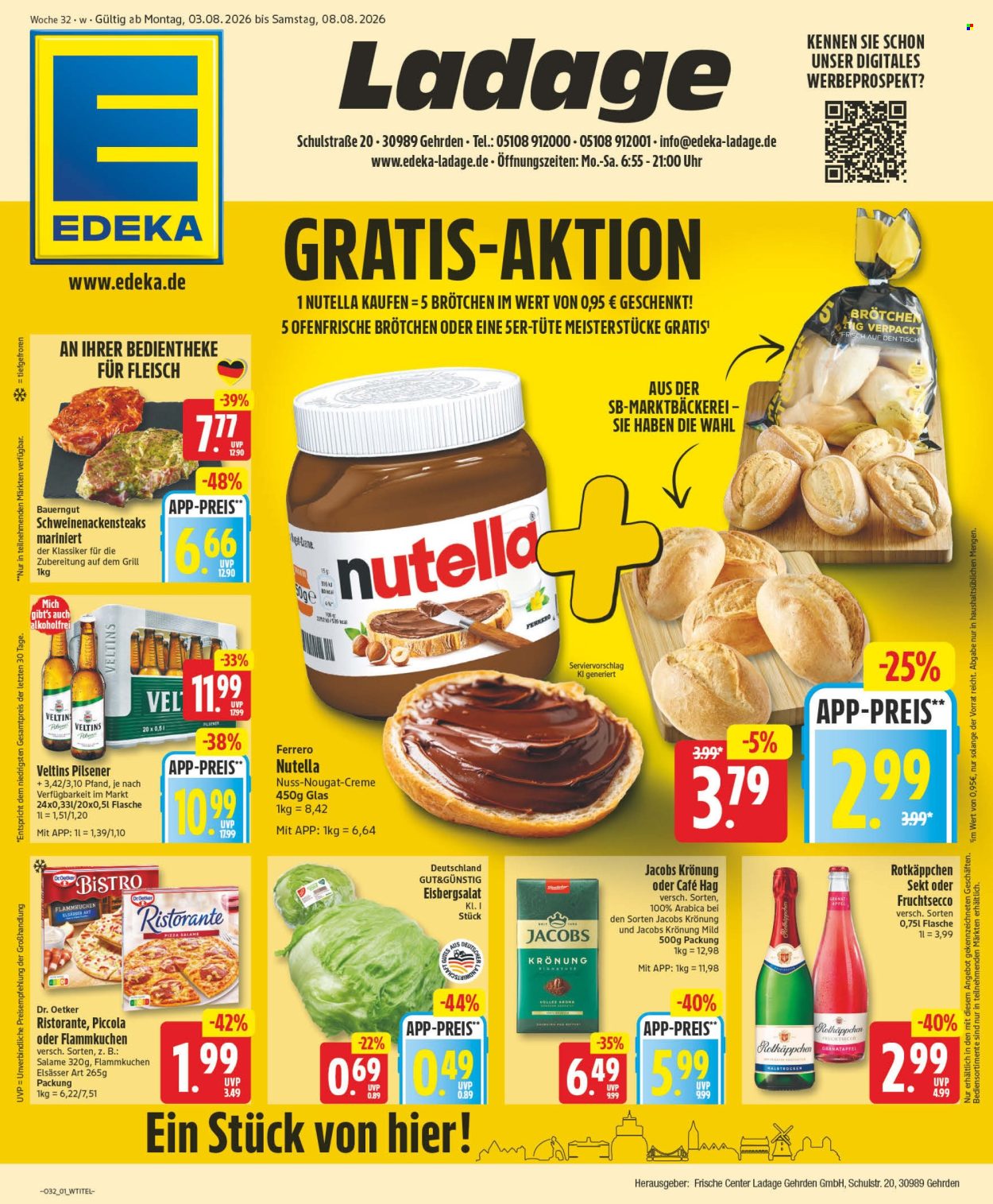 Edeka Prospekte  - 3.08.2026 - 8.08.2026. Seite 1