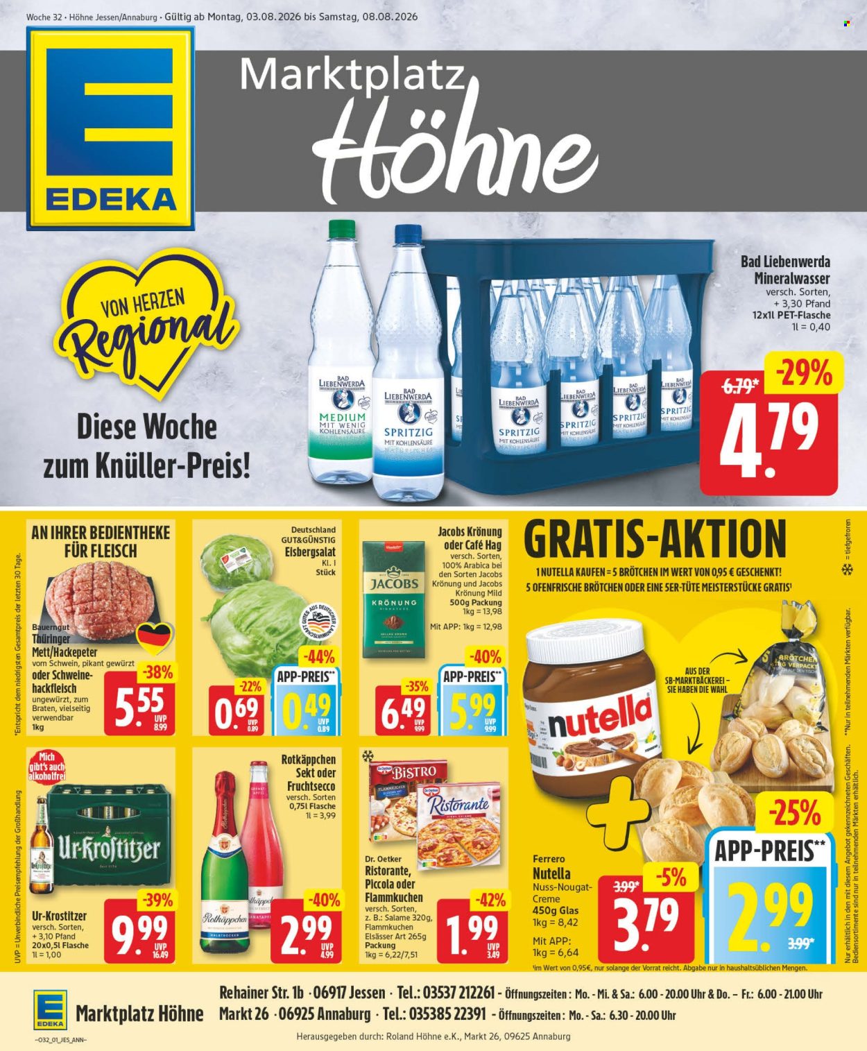 Edeka Prospekte  - 3.08.2026 - 8.08.2026. Seite 1