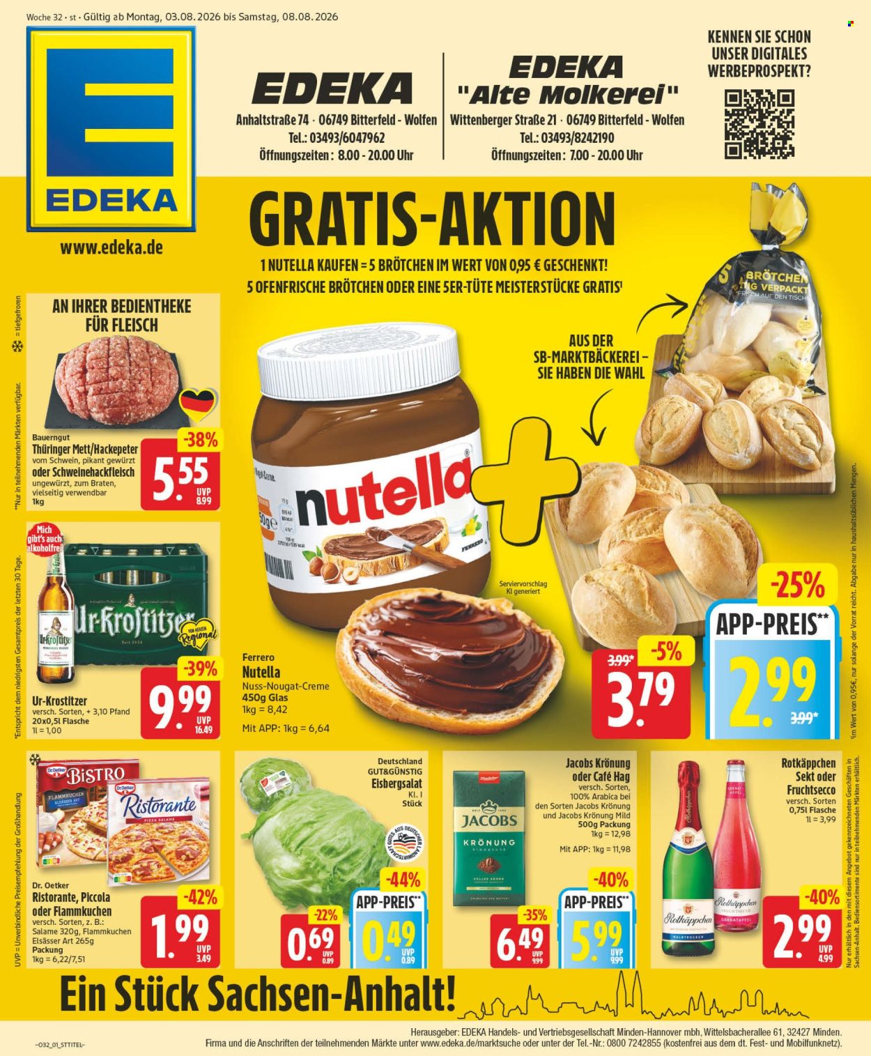 Edeka Prospekte  - 3.08.2026 - 8.08.2026. Seite 1