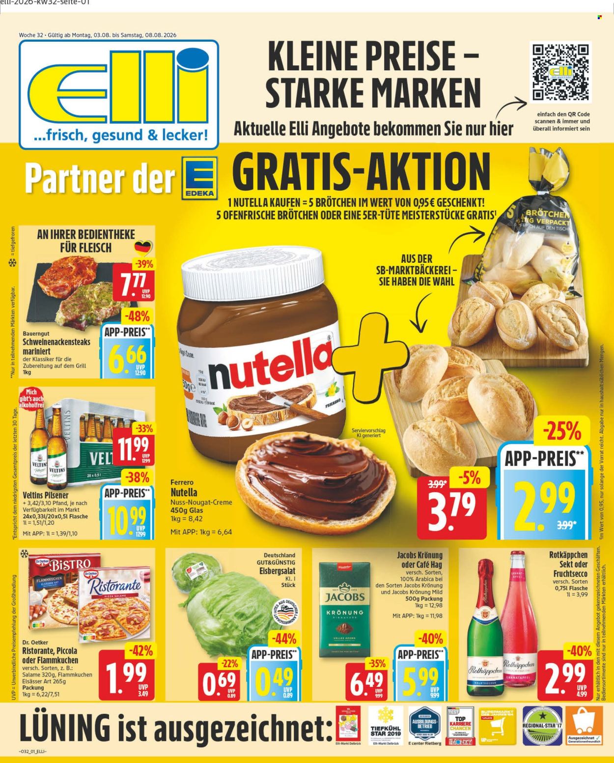 Edeka Prospekte  - 3.08.2026 - 8.08.2026. Seite 1