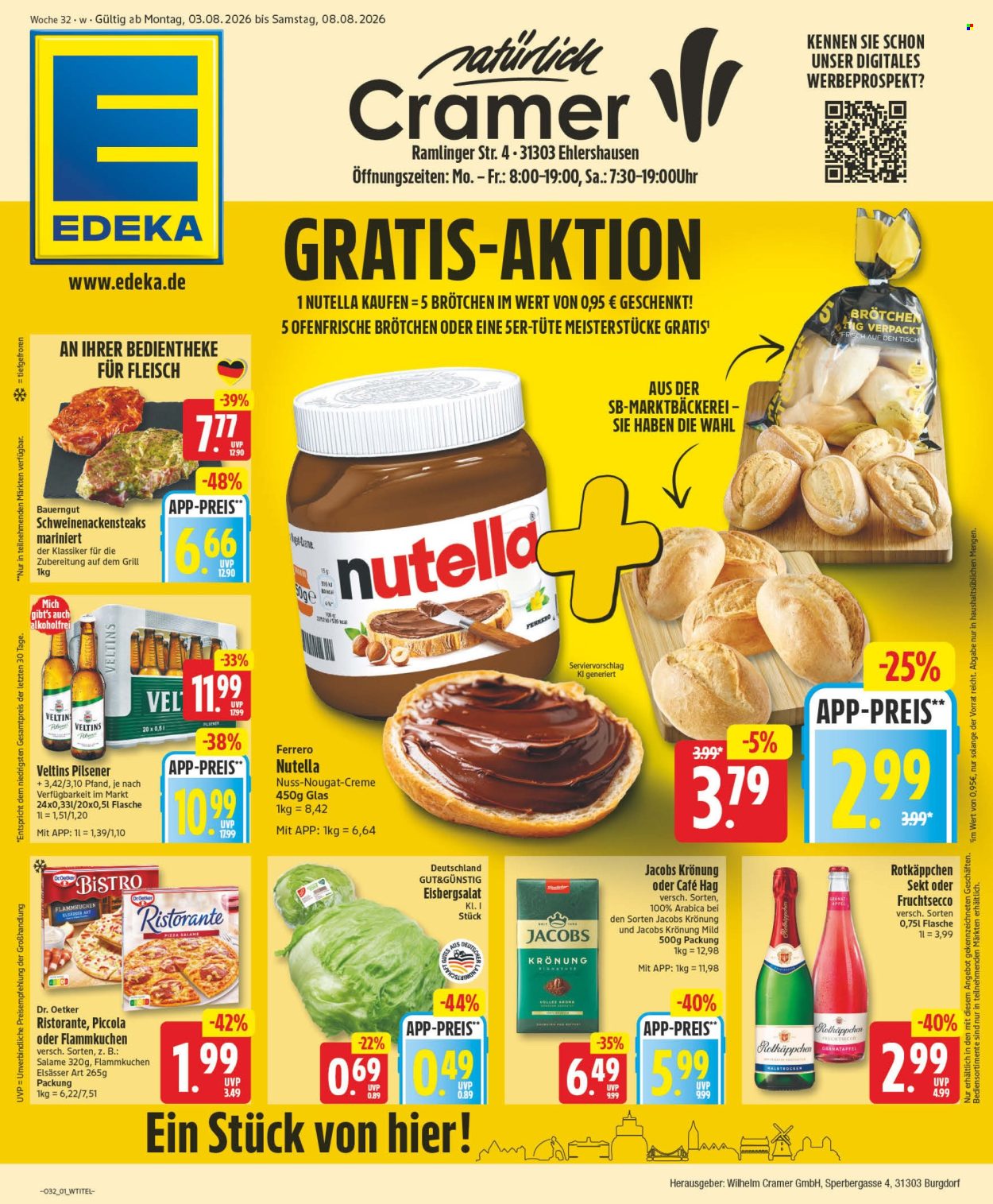 Edeka Prospekte  - 3.08.2026 - 8.08.2026. Seite 1