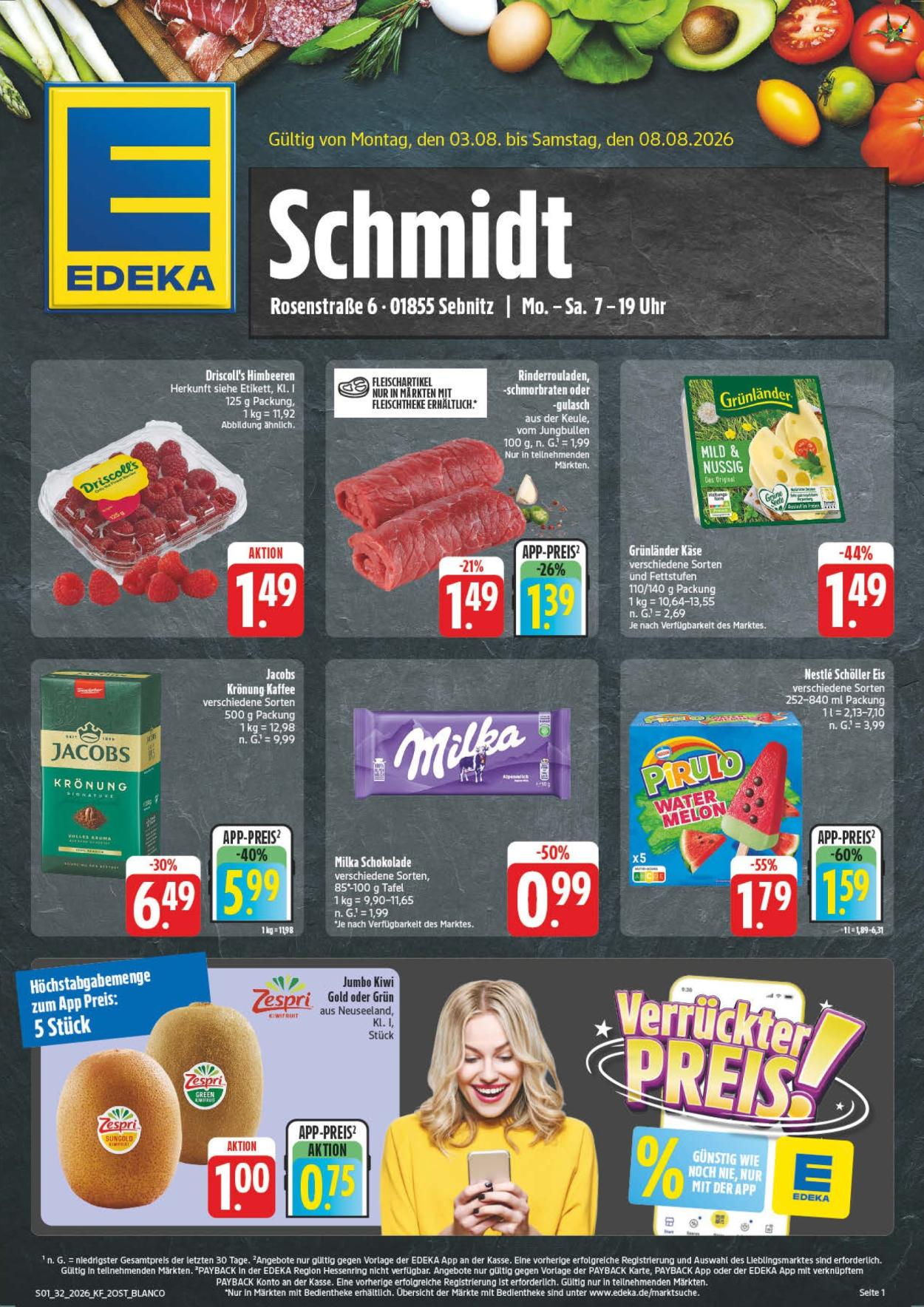 Edeka Prospekte  - 3.08.2026 - 8.08.2026. Seite 1