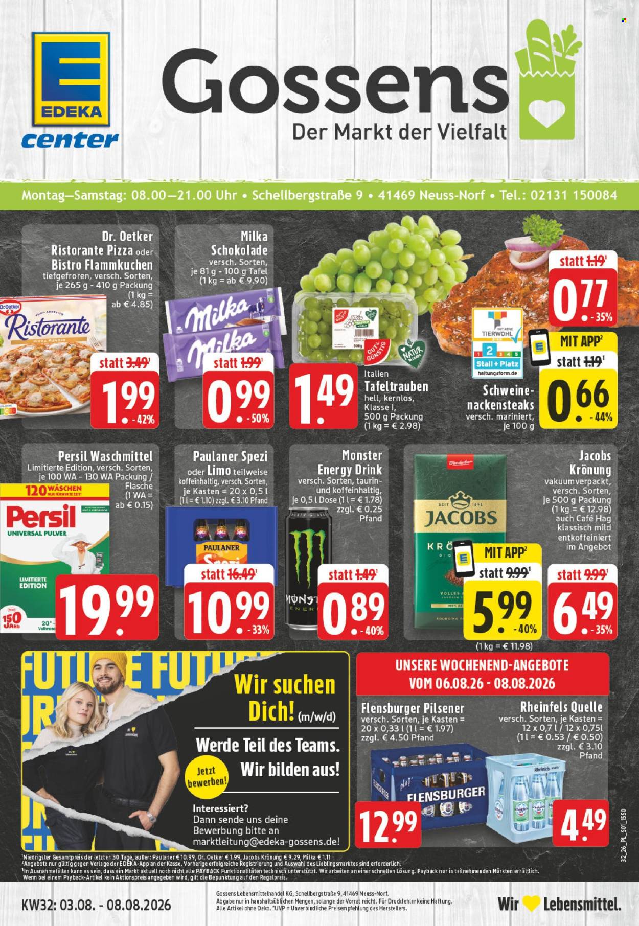 E center Prospekte  - 3.08.2026 - 8.08.2026. Seite 1