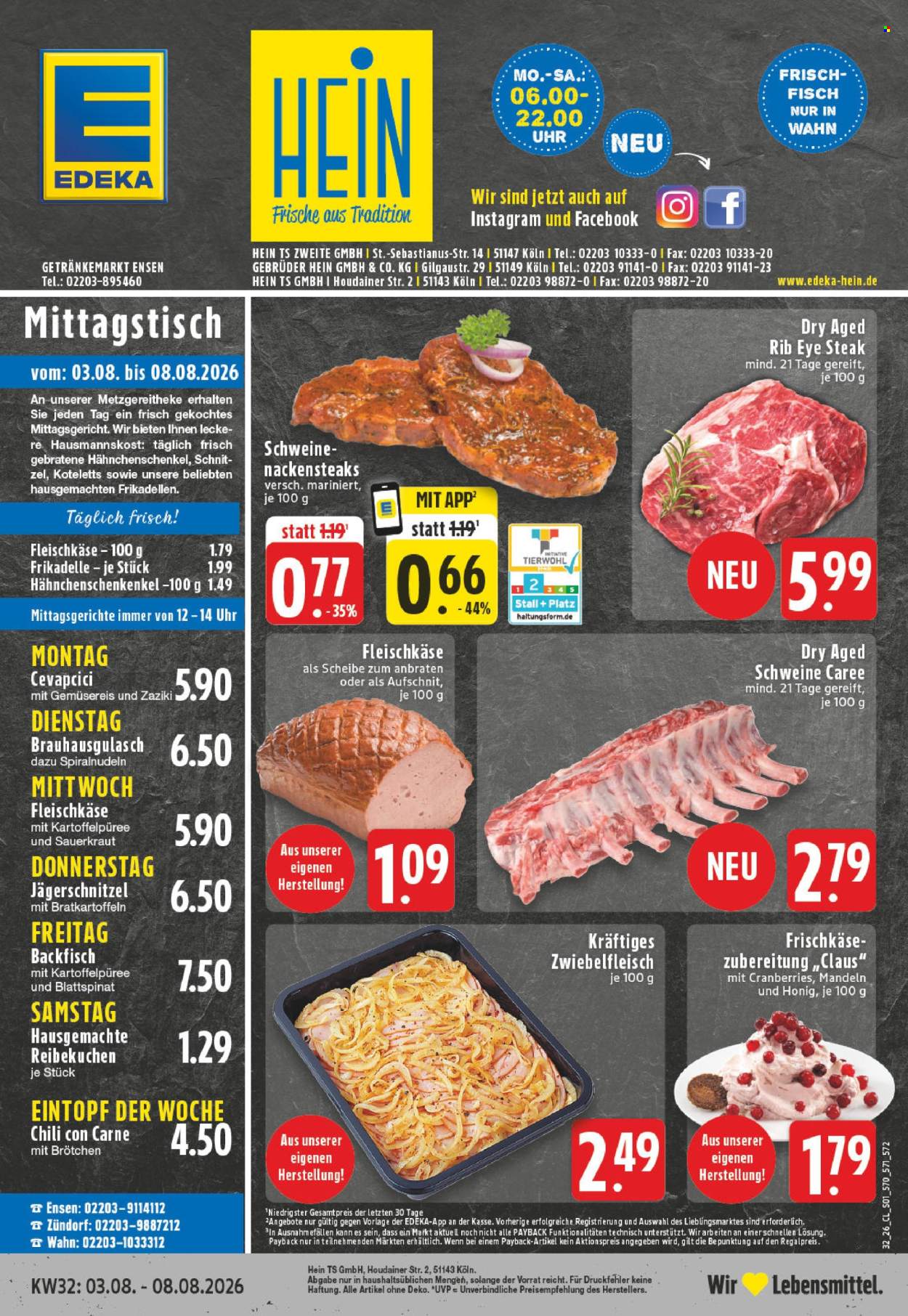 Edeka Prospekte  - 3.08.2026 - 8.08.2026. Seite 1