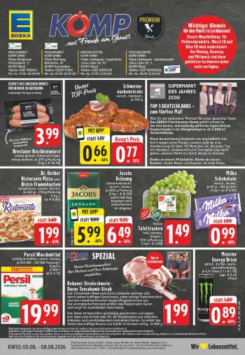 Prospekte Edeka - 3.08.2026 - 8.08.2026.