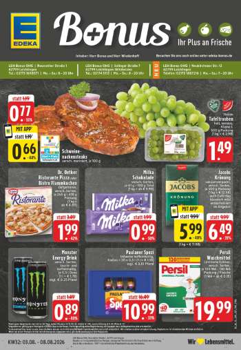 Prospekte Edeka - 3.08.2026 - 8.08.2026.