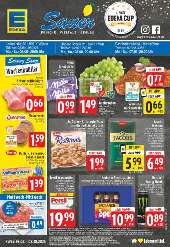 Prospekte Edeka - 3.08.2026 - 8.08.2026.