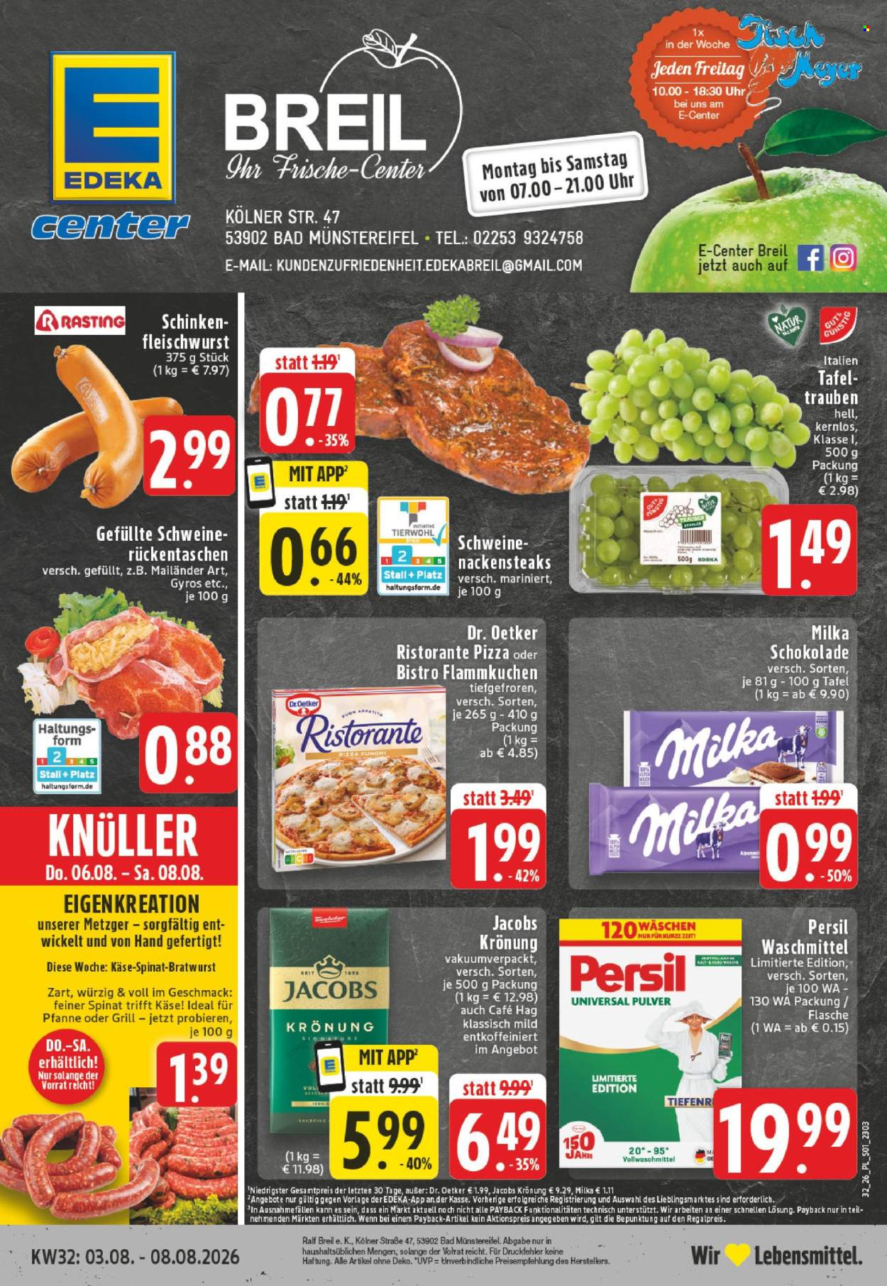 E center Prospekte  - 3.08.2026 - 8.08.2026. Seite 1