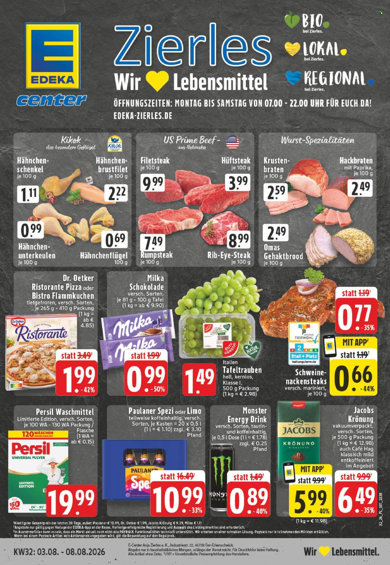 E center Prospekte  - 3.08.2026 - 8.08.2026. Seite 1