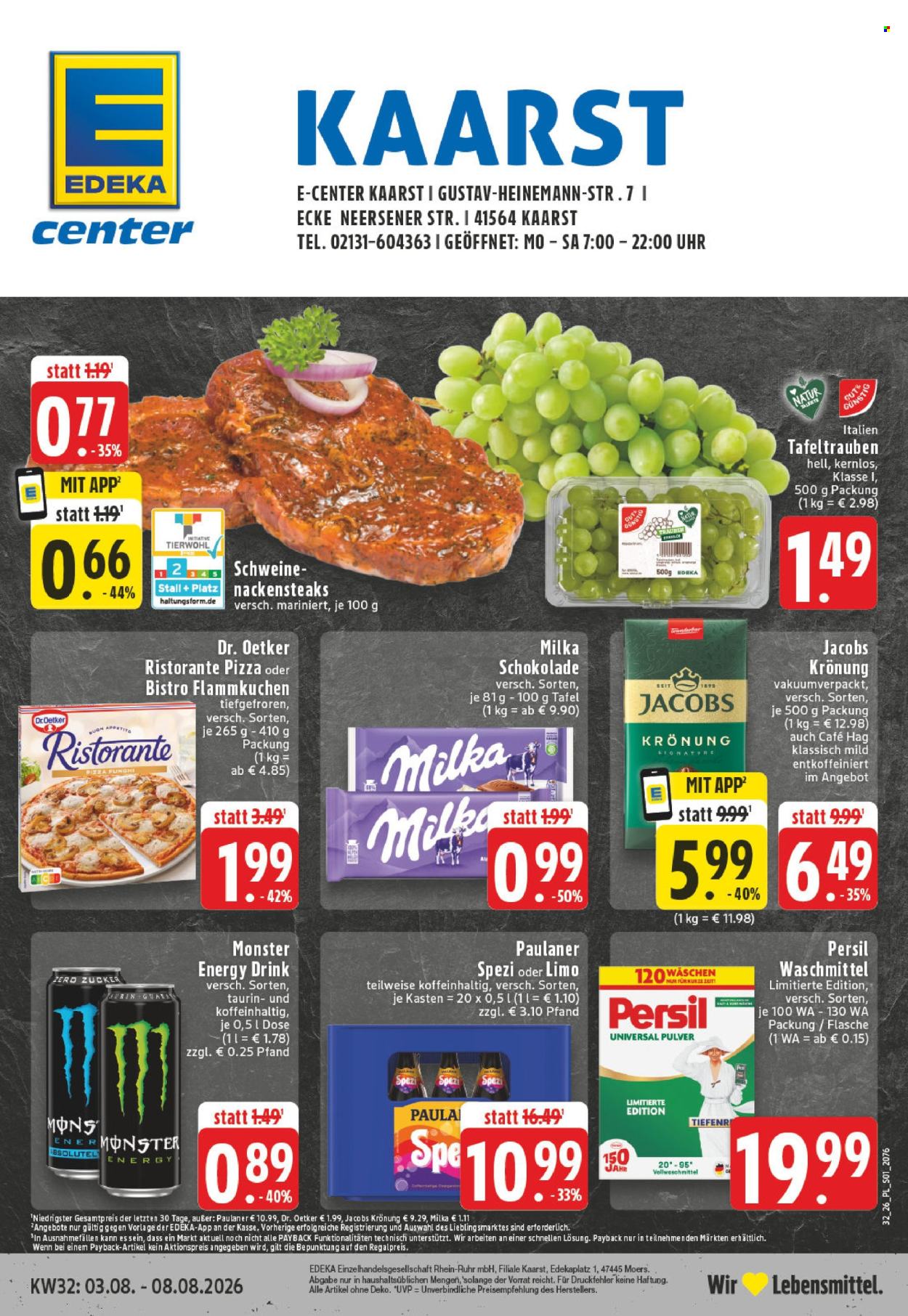 E center Prospekte  - 3.08.2026 - 8.08.2026. Seite 1