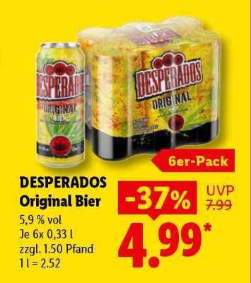 DESPERADOS Original Bier
