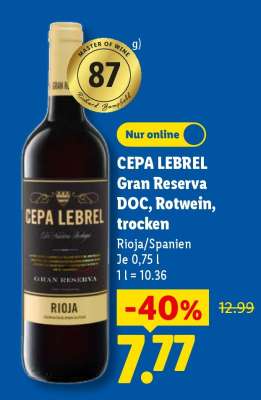 CEPA LEBREL Gran Reserva DOC, Rotwein, trocken