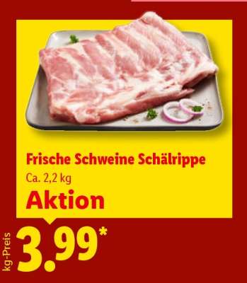 Frische Schweine Schälrippe
