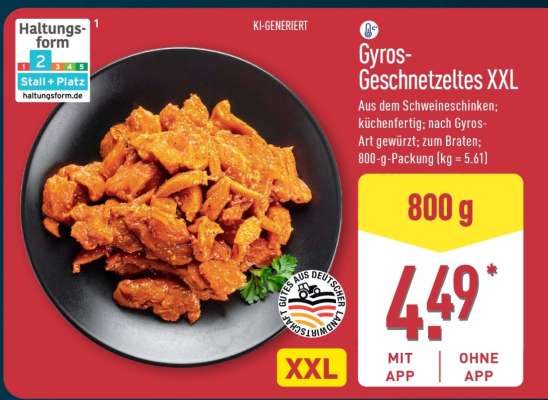 Gyros-Geschnetzeltes XXL